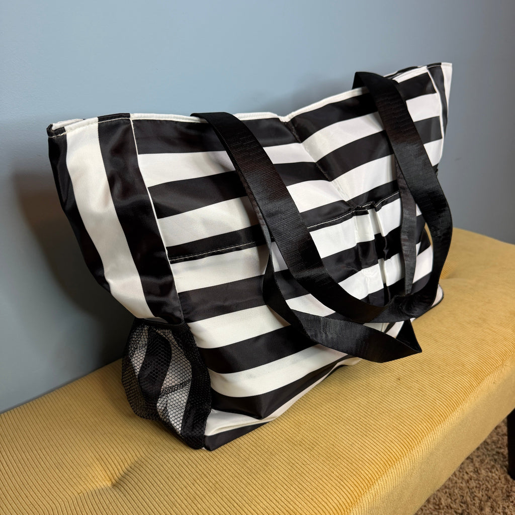 Tote Bag - Summer Stripes - Black