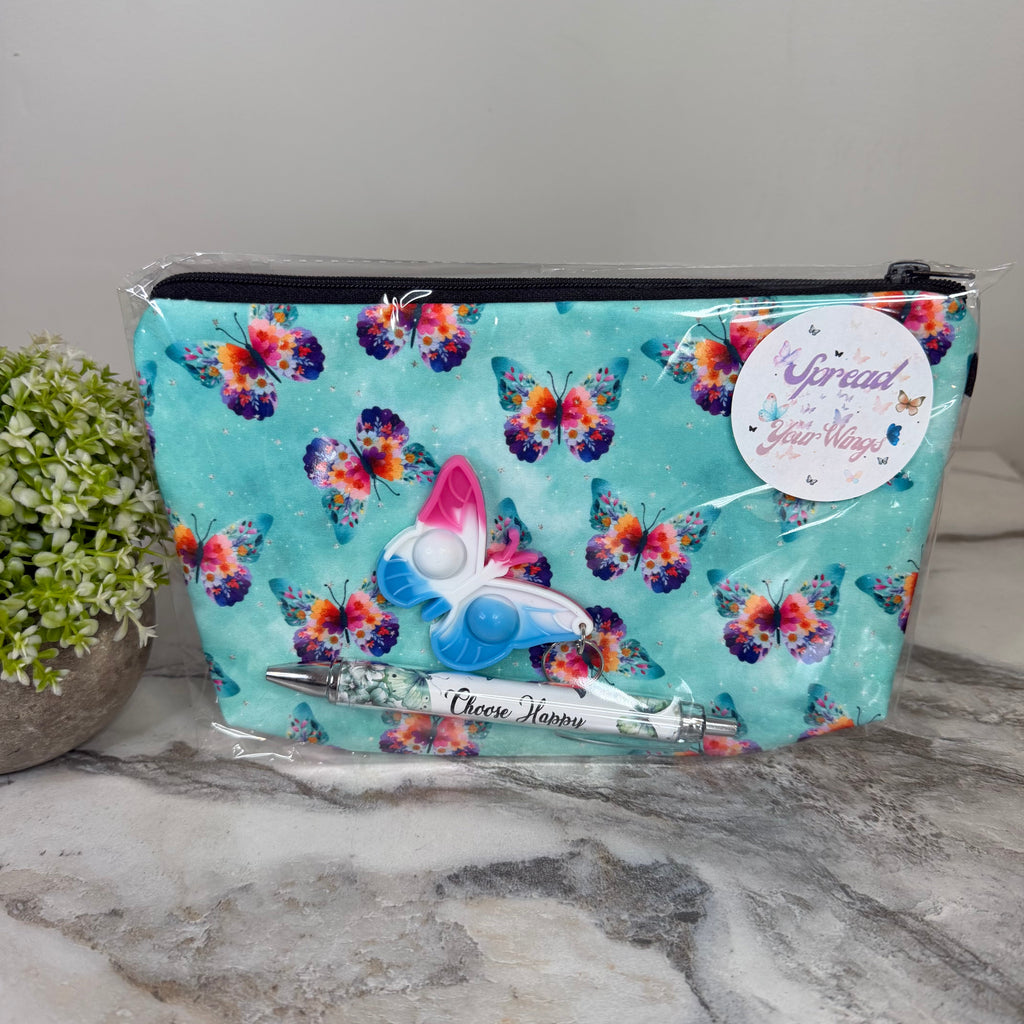Bundled Set - Butterfly Teal Floral