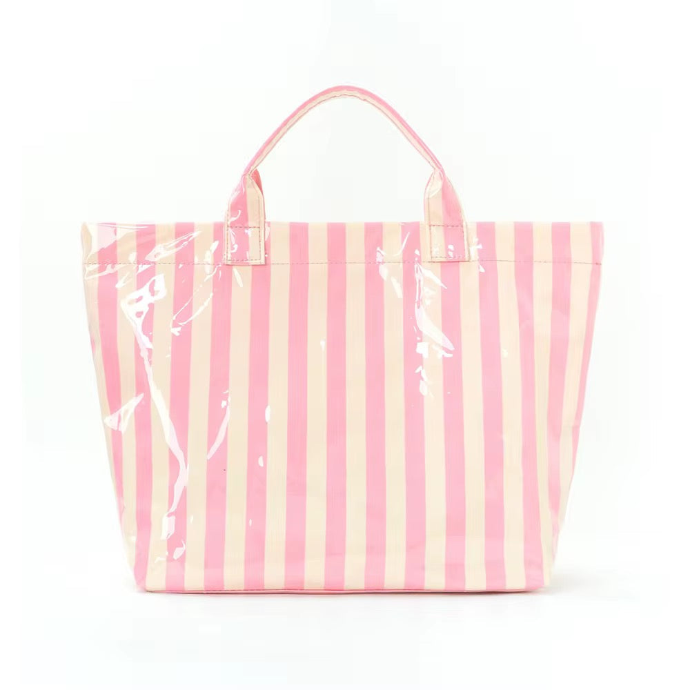 April Vinyl Tote Bag - Stripes