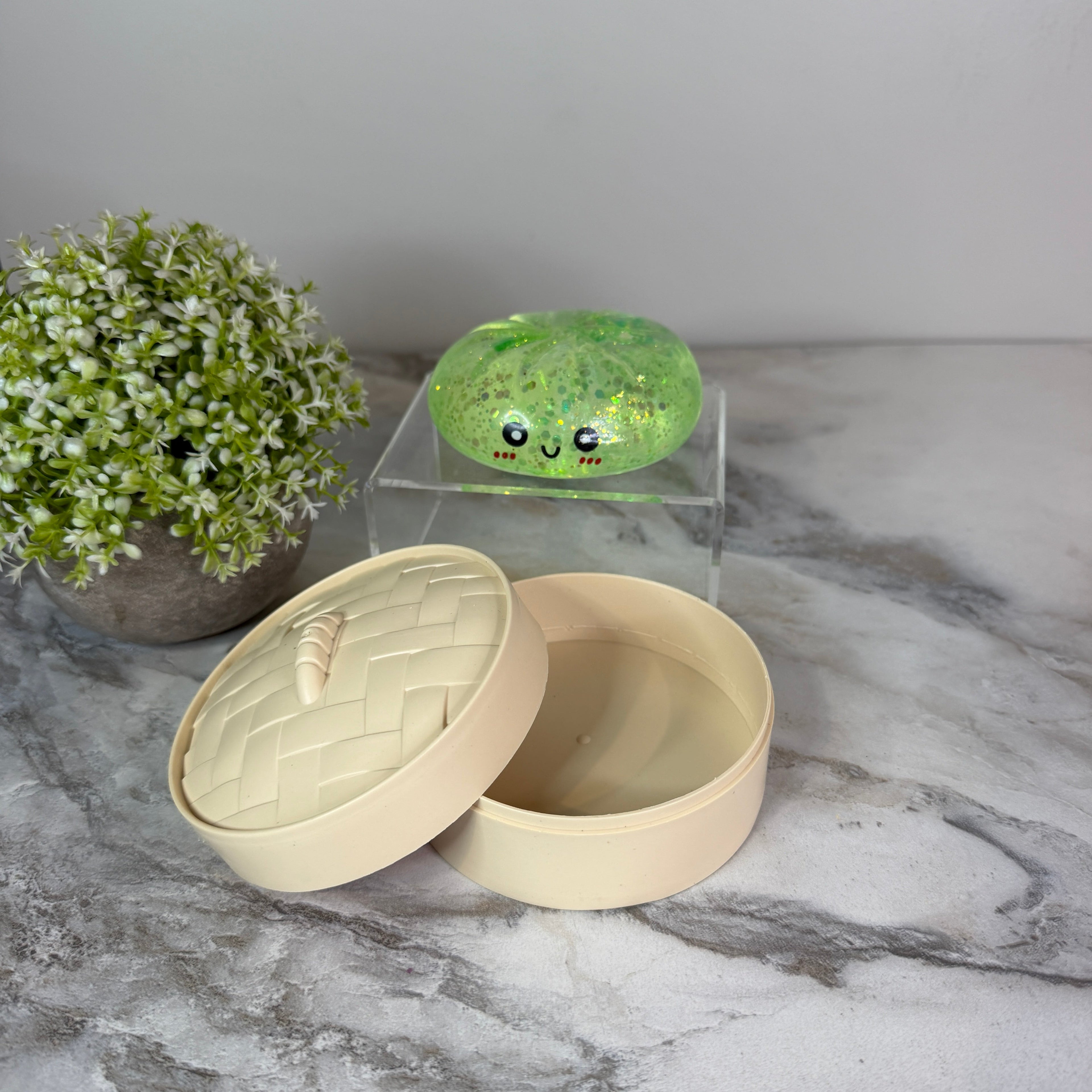 Squishy Toy - Viral Dumpling, Slow Rise Glitter #2 - Green