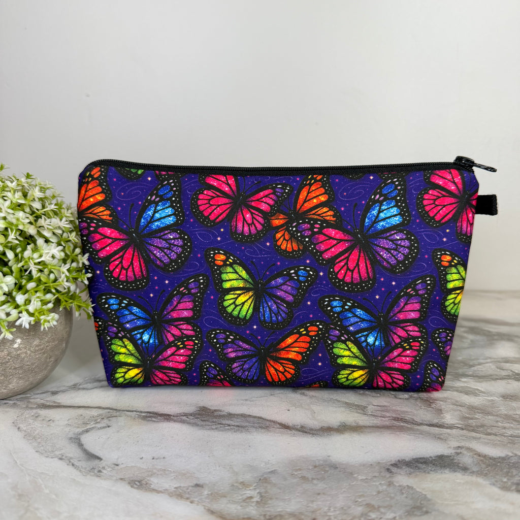 Pouch - Butterfly Purple Rainbow