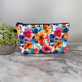 Pouch - Floral Bright Checkered