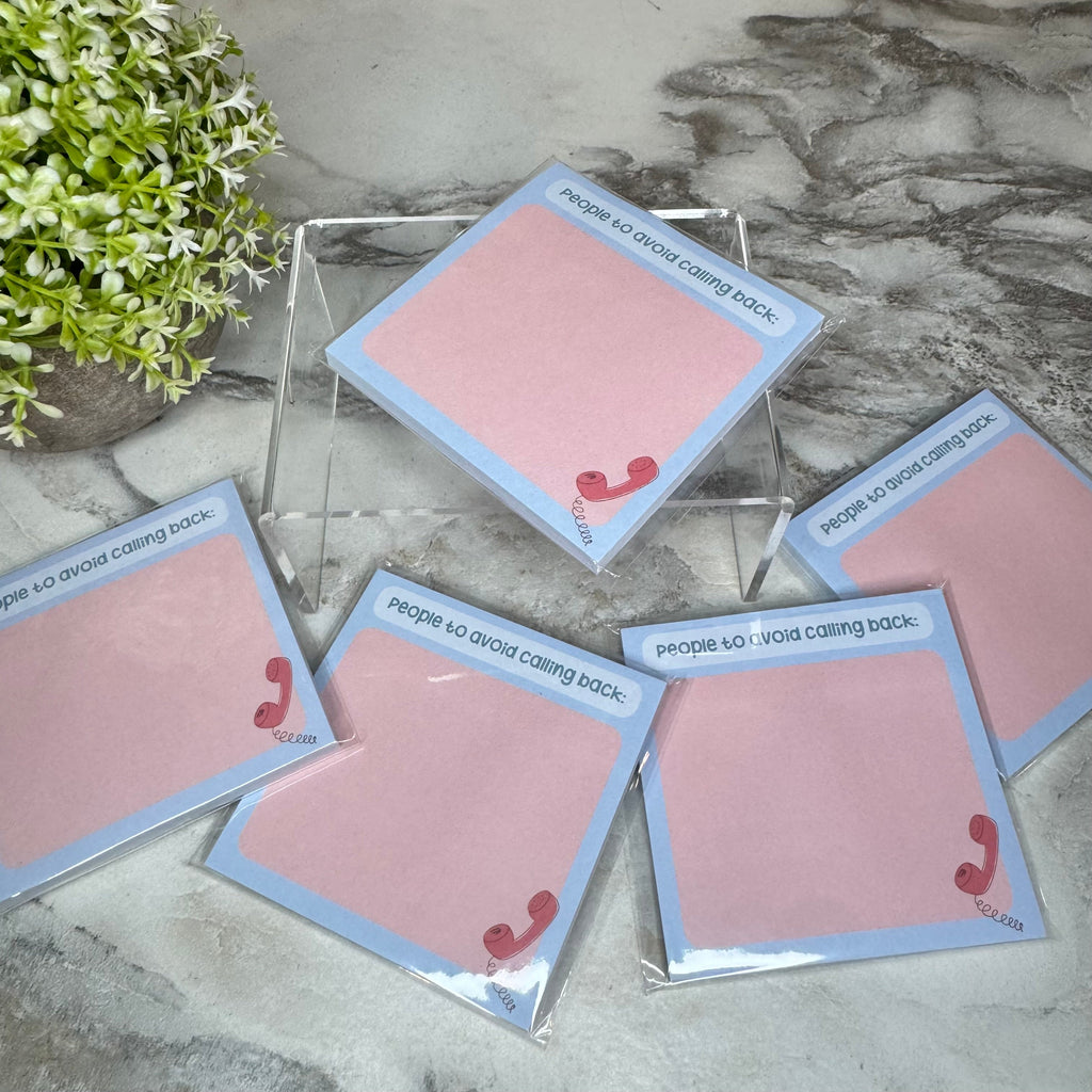 The Sticky Note Collection - People To Avoid Calling Back