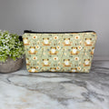 Pouch - Animal, Frog Green Floral
