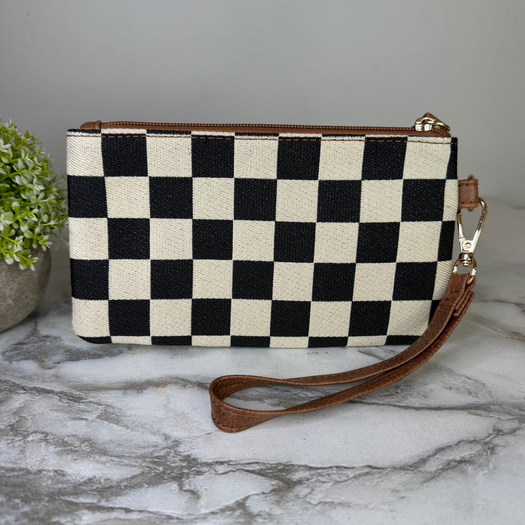 Wallet Clutch - Checker Canvas