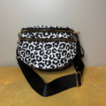 The Roni Nylon Crossbody - Animal Print White with Black